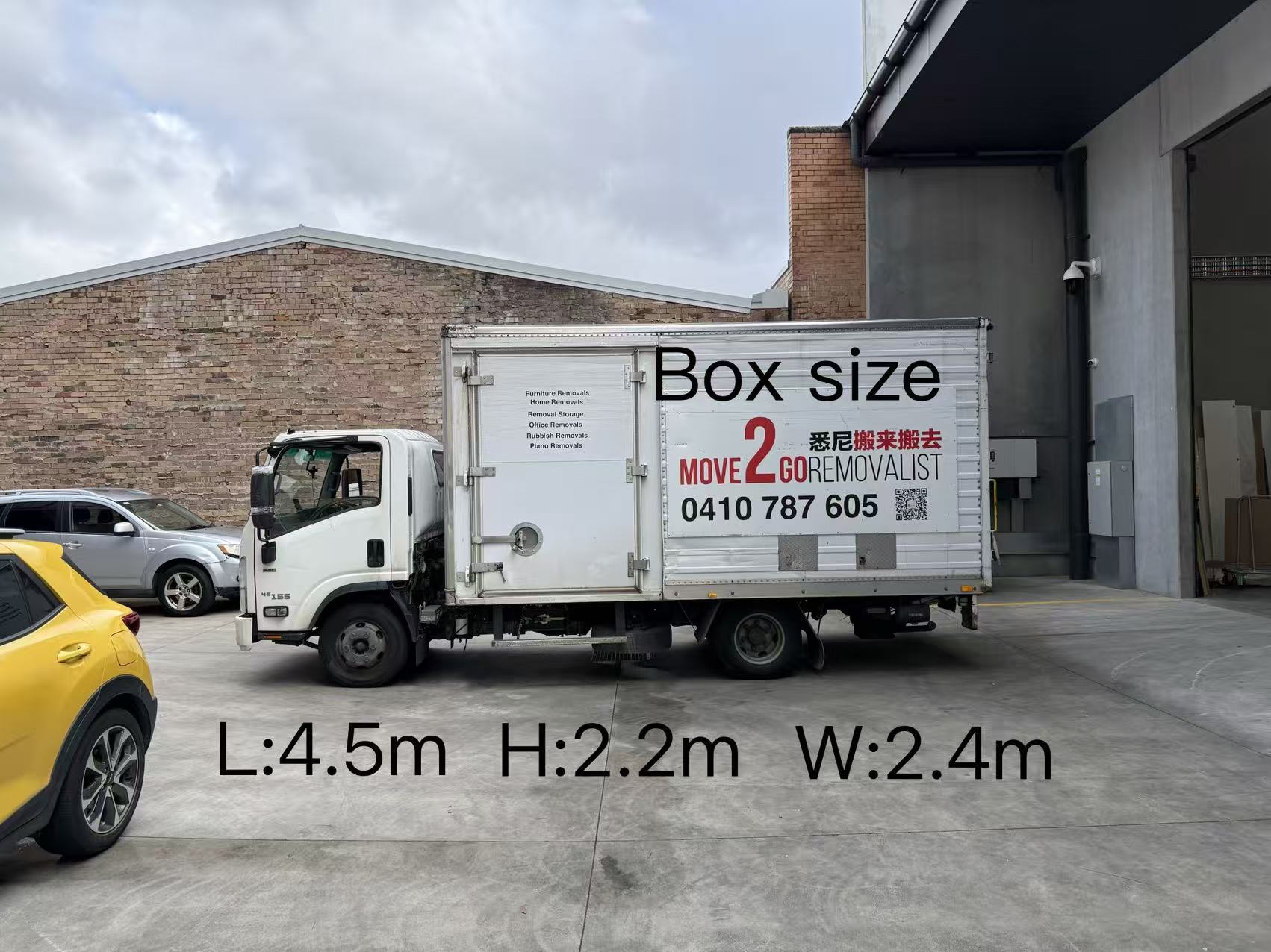 4.5t removal truck by Move2Go Removalist